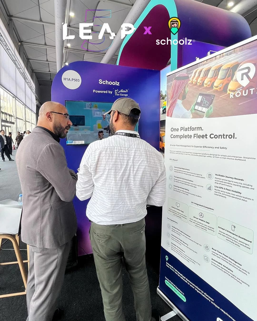 شرح منصة Routz لإدارة الأساطيل داخل جناح Schoolz